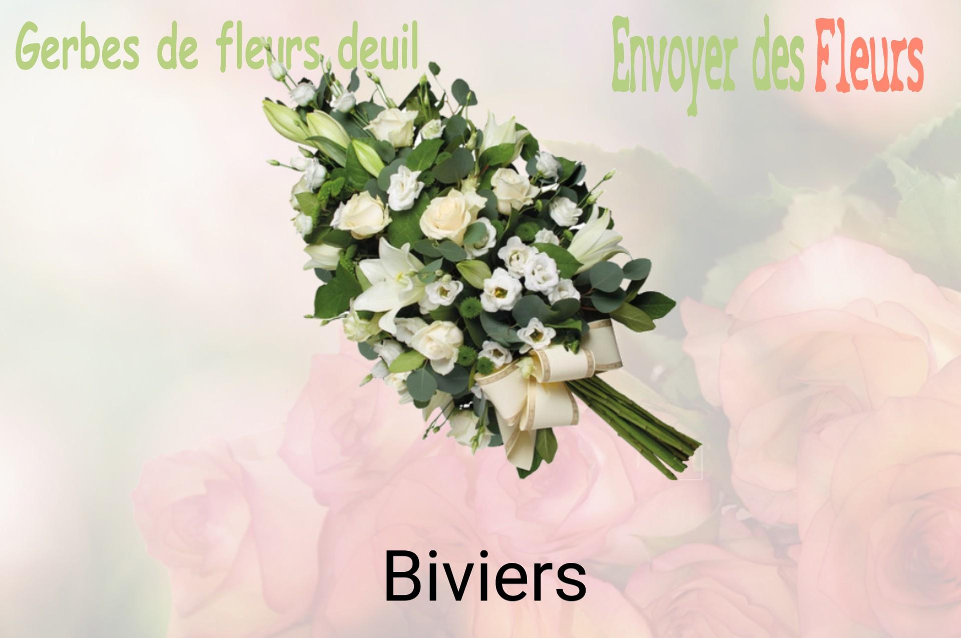 Gerbe de fleurs de deuil livrée à Biviers